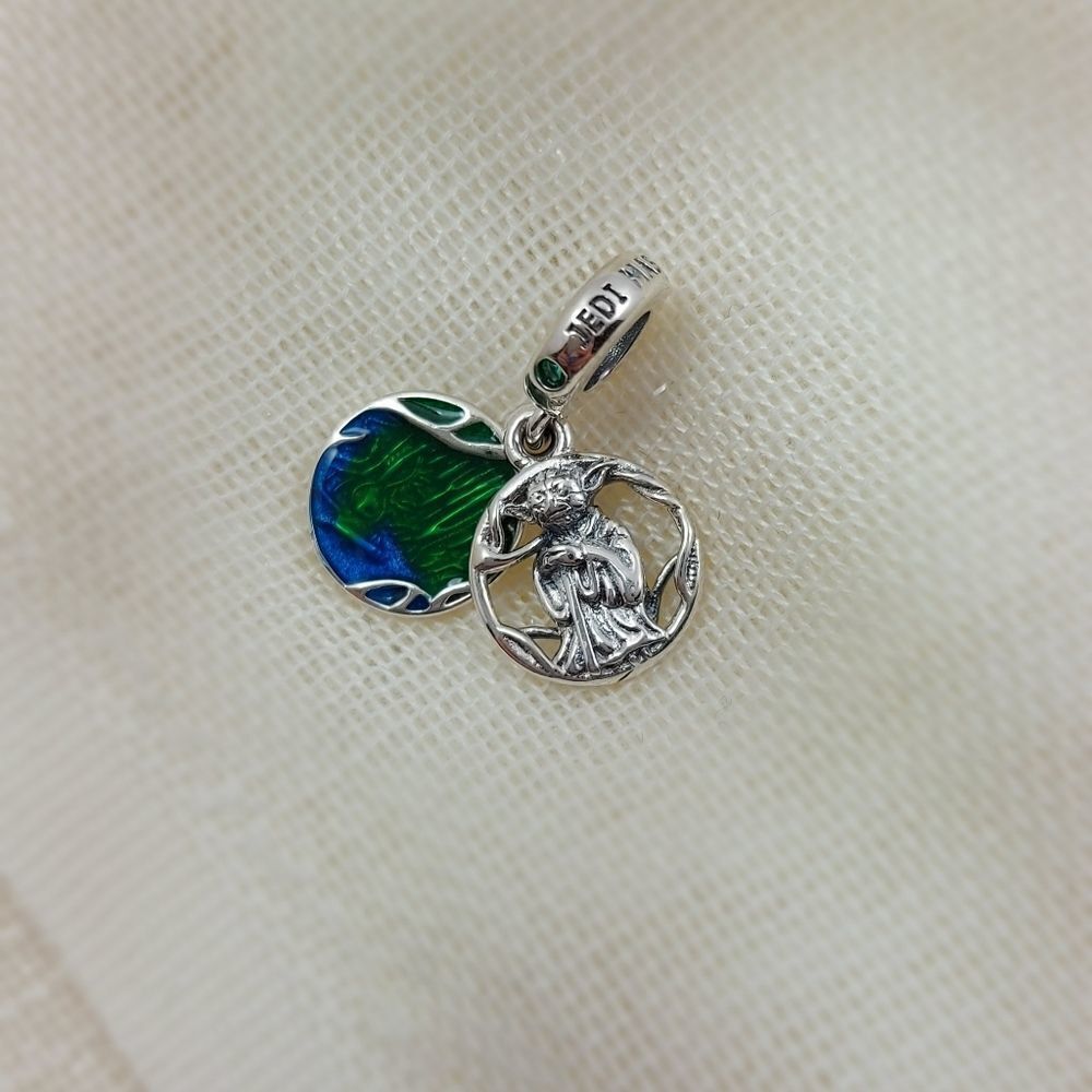 925 Silver Yoda Jedi Master Dangle Charm - Picture 7 of 7
